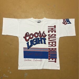 Vintage 90’s Coors Light The Silver Bullet Graphic T-Shirt Large